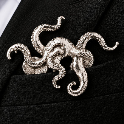 🐊✨ Skulpturel dyreformet metal-lommetørklæde