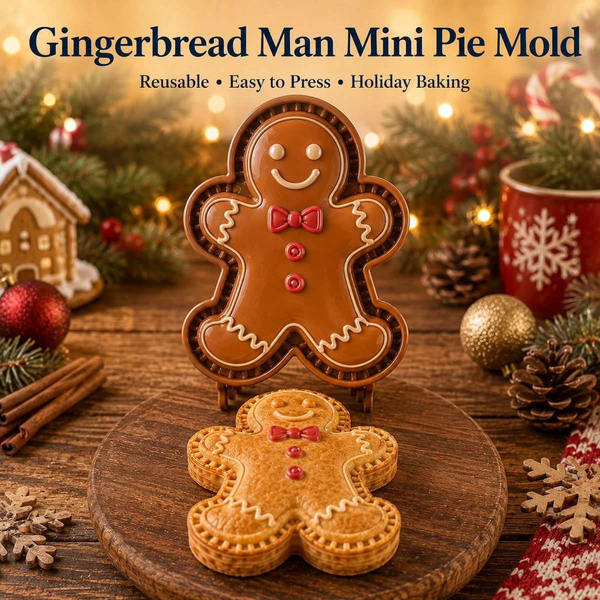 🎄 Mini Julekageforme – 8 Forskellige Designs 🎁