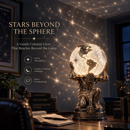 🌍 Atlas Oplyst Verdensglobus Lampe 🌌 🏛️✨