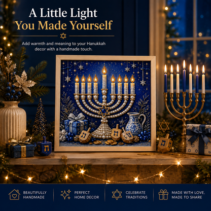 🕎✨ Hanukkah Perlekunst DIY-Sæt — skab noget smukt sammen, én perle ad gangen