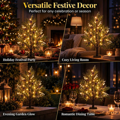 🎄💡 LED-trælampe – Naturlig elegance til enhver sæson 🌿✨