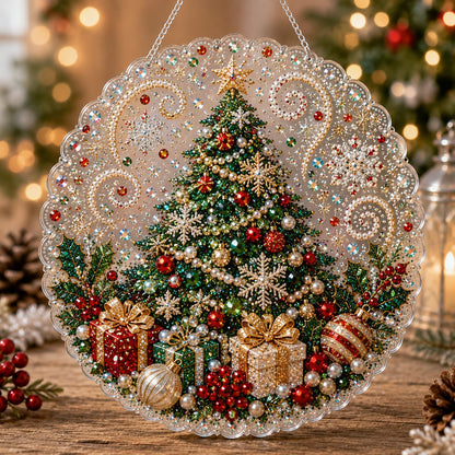 🎄 Jule-perle diamantkunst ophængssæt | Bestandige, falmefrie perler DIY håndlavet højtidsophæng 🎅💎