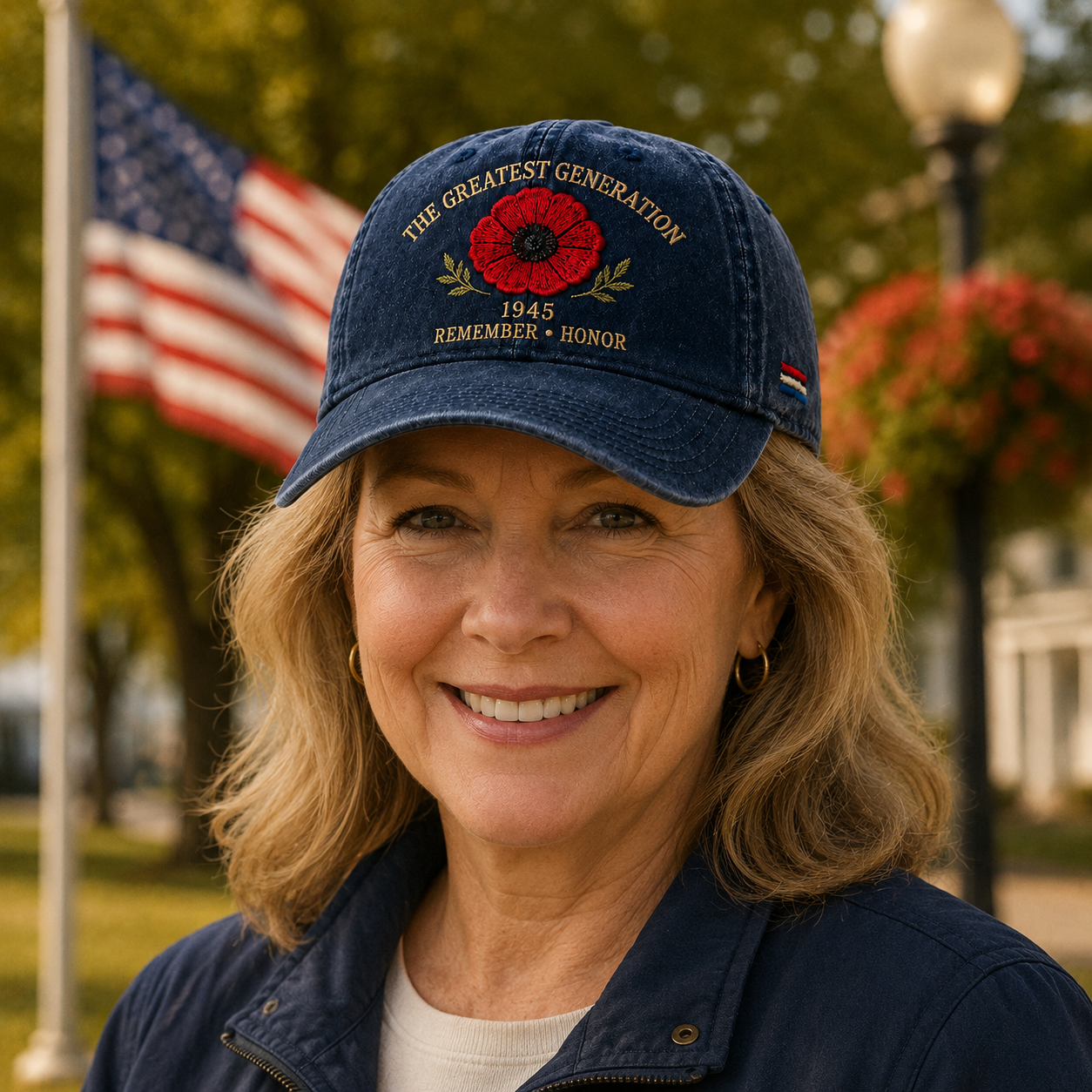 🎖️🌺 En Generations Arv — 1945 Remembrance Poppy Cap