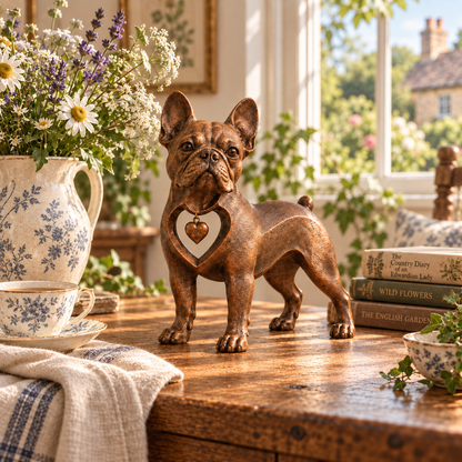 ⭐ Klassisk retro fransk bulldog-skulptur — kærlighed ved første blik! 🐶❤️