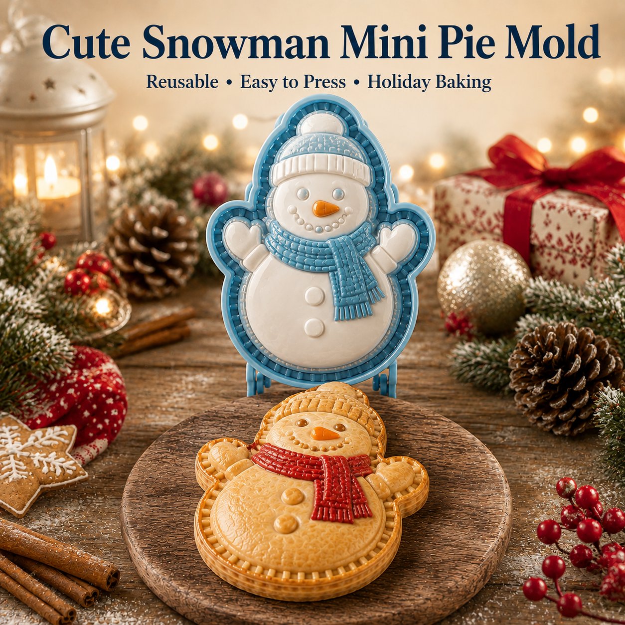 🎄 Mini Julekageforme – 8 Forskellige Designs 🎁