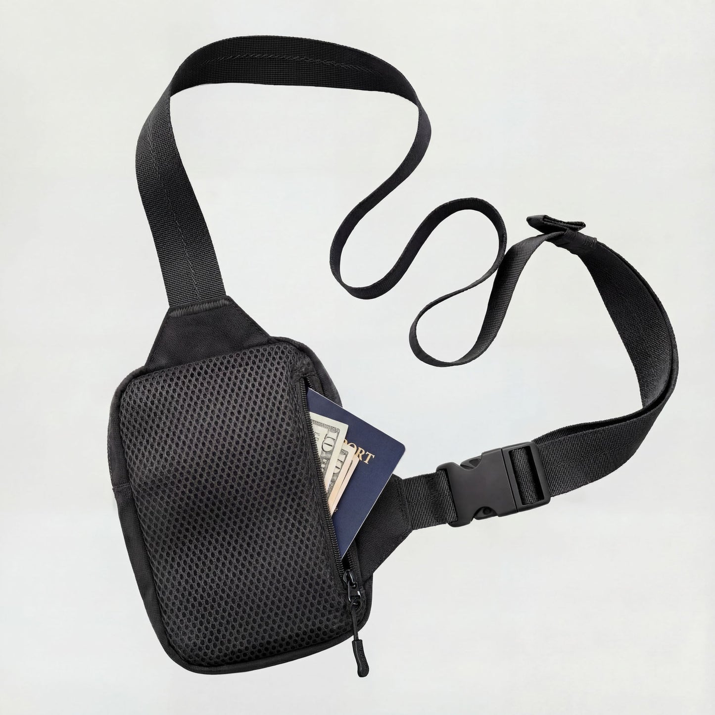 🔒Sidste dag med 50% RABAT🎒Opgraderet 2.0 Rejseslyngetaske | Tyverisikret, 500D Nylon, RFID-beskyttelse