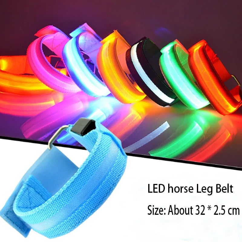 🐎 LED-lys til hestens ben – 4-pak | Lys til rideture i mørke ✨