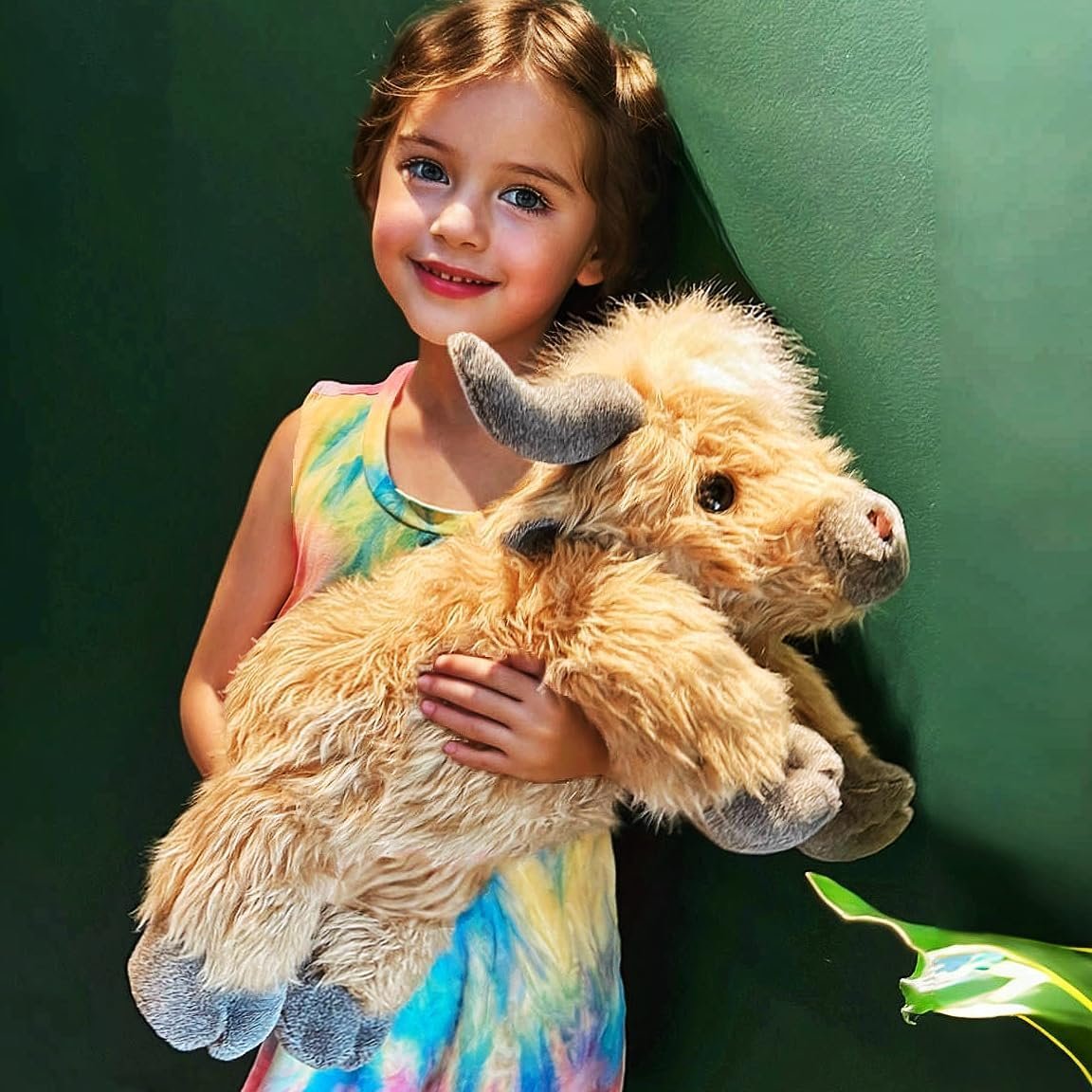 🐂🎁 Uusi joululahjalelu ❤️ Söpö sarjakuva-tyylinen Highland-lehmäpehmolelu