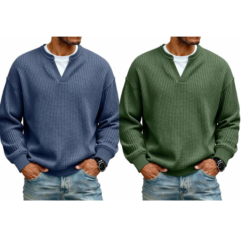 👕 Lagdelt comfort-vaffel T-shirt
