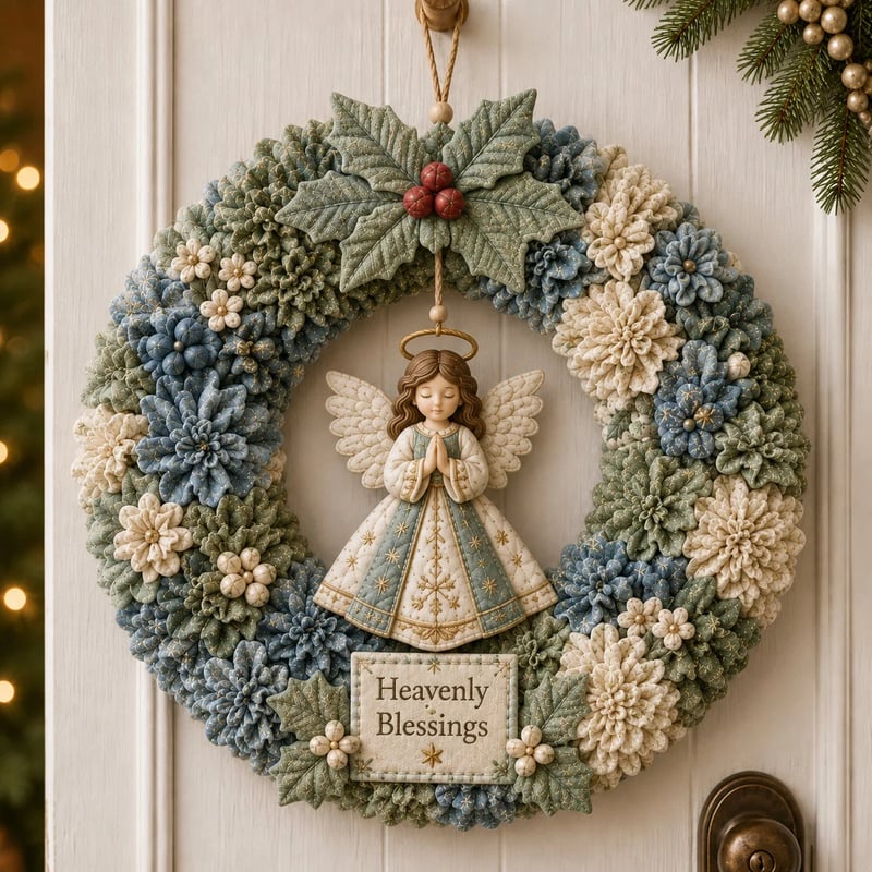 🎄 DIY Julekrans Håndarbejdssæt med 3D-Tekstur | Afslappende & Hyggelig til Døren
