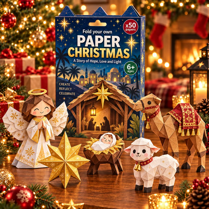 🎄DIY papir-julehobbysæt – 250 ark, 5 festlige temaer🌟