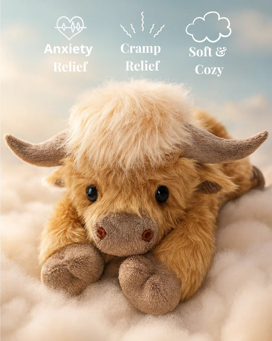 🐂🎁 Uusi joululahjalelu ❤️ Söpö sarjakuva-tyylinen Highland-lehmäpehmolelu