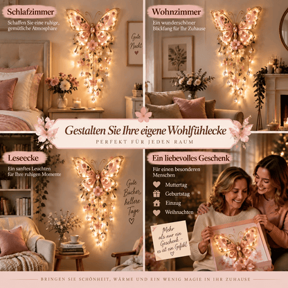 🦋🌙 Fjärilsvägglampa til haven