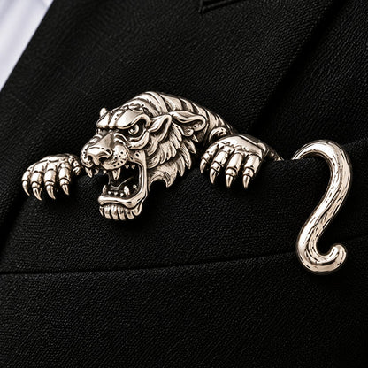 🐊✨ Skulpturel dyreformet metal-lommetørklæde