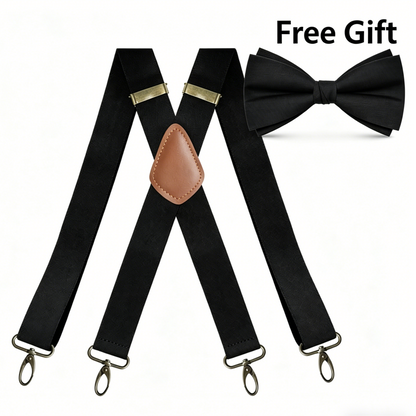 🎁 GENTLEMAN-SÆT: Vintage X-seler med GRATIS sort butterfly (Kun i dag!) ✨
