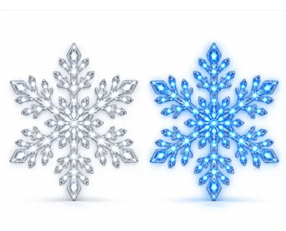 ❄️✨ LED Snefnug Væglys — 3D Juledekoration med Fjernbetjening & Blå/Hvid Lysglød