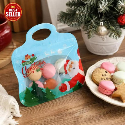 🎁 70% RABAT!!! – Klar til jul! 🎅 Nemt at fylde, nemt at lukke 🎄 Bestseller selvklæbende juleposer til slik & småkager med julemand og snemand 🎅⛄