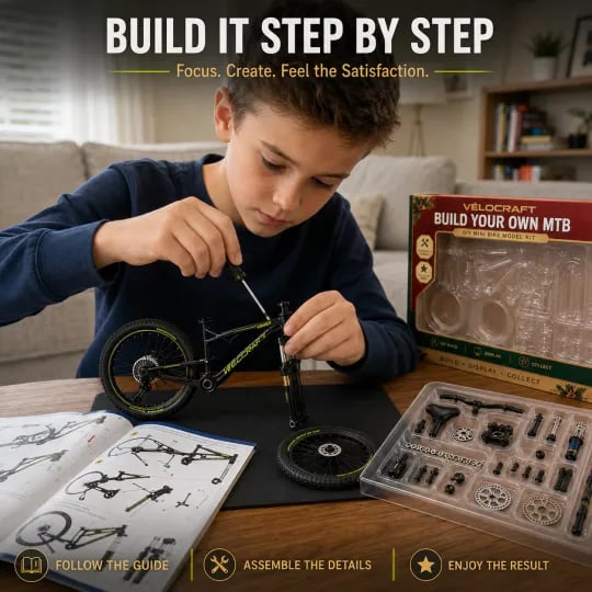 🎉🔥 50% RABAT - 🚲 DIY Mountainbike Model Sæt – Byg, Udstil & Saml 🚵‍♂️