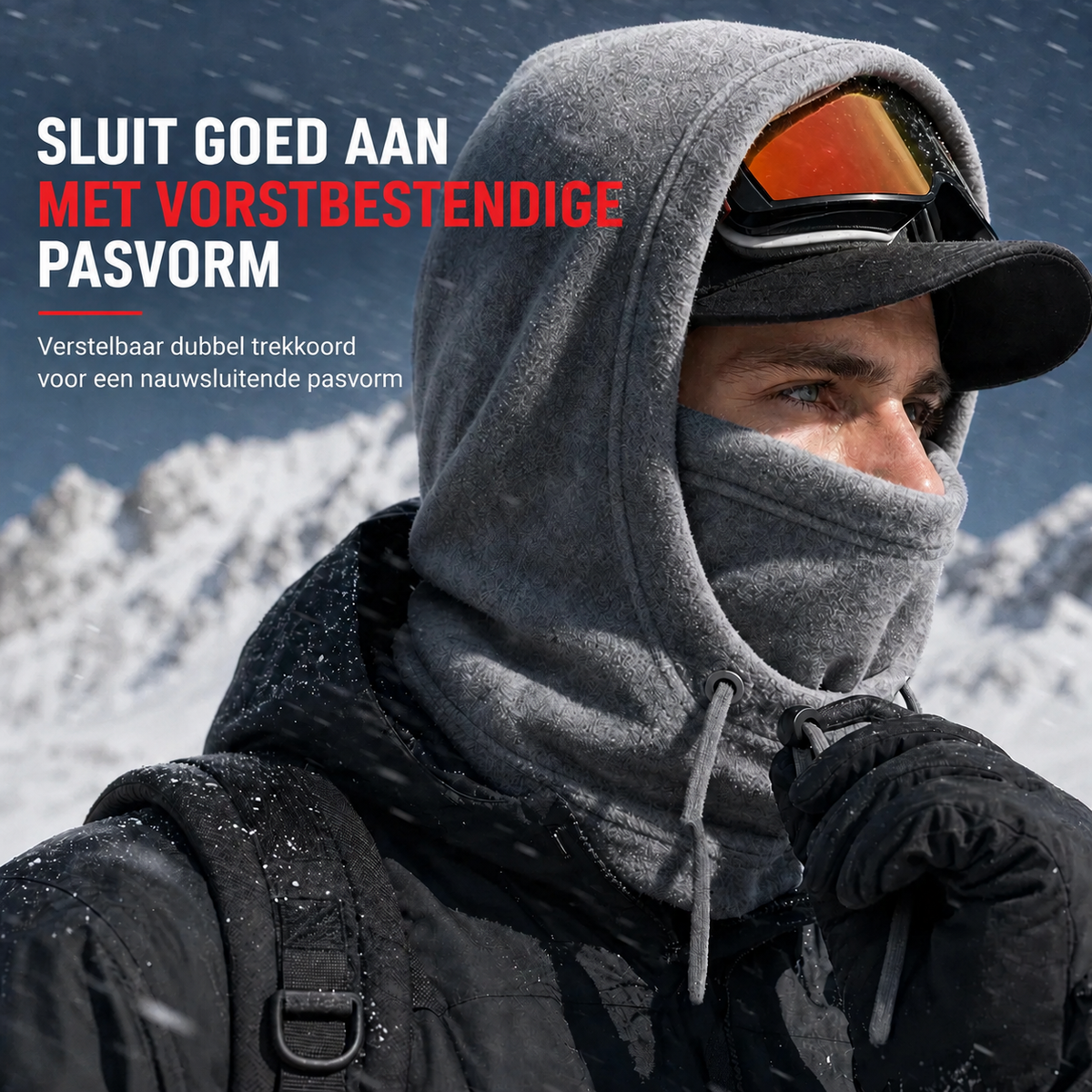 🧢 Varm vinterbalaclava – vindtæt & åndbar til vintersport og hverdagsbrug ✨