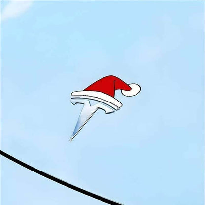 🎅🚗 Julehue til bilens emblem — Vandtæt, genanvendelig julepynt til ethvert bilmærke
