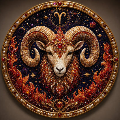 🔥 12 Stjernetegn Perlekunst-sæt ♈🌙