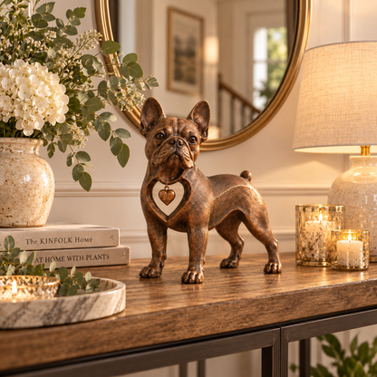 ⭐ Klassisk retro fransk bulldog-skulptur — kærlighed ved første blik! 🐶❤️