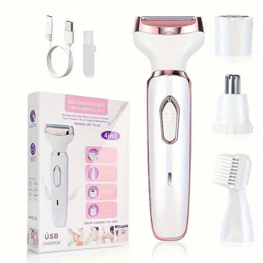 Comfort 4 in 1 Electric Shaver for Ladies, Epilator hiustenpoistoon, langaton kehon kauneusinstrumentti, lahja Halloweenille ja joululle, syksyn lahja
