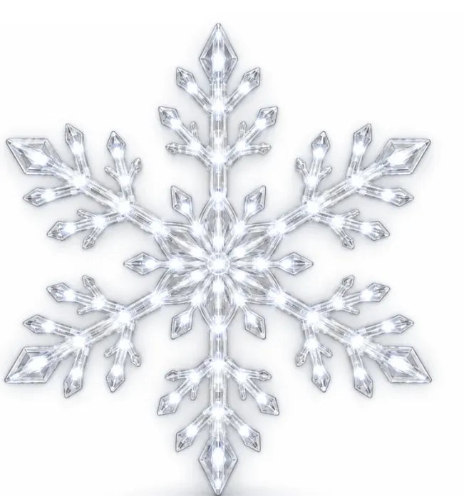 ❄️✨ LED Snefnug Væglys — 3D Juledekoration med Fjernbetjening & Blå/Hvid Lysglød