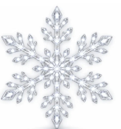 ❄️✨ LED Snefnug Væglys — 3D Juledekoration med Fjernbetjening & Blå/Hvid Lysglød