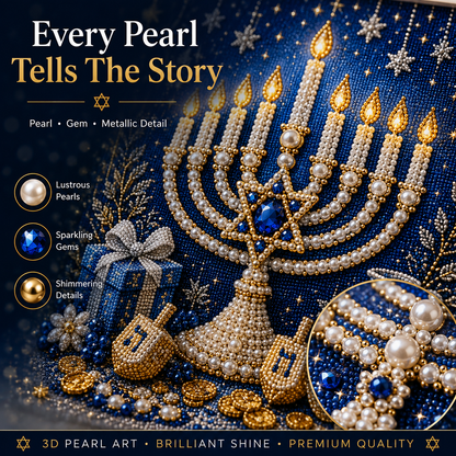 🕎✨ Hanukkah Perlekunst DIY-Sæt — skab noget smukt sammen, én perle ad gangen