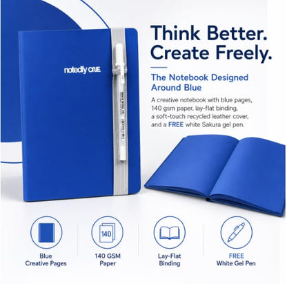 📘 Notedfy Think Blue Notebook – En Anden Slags Side til Bedre Idéer 💙