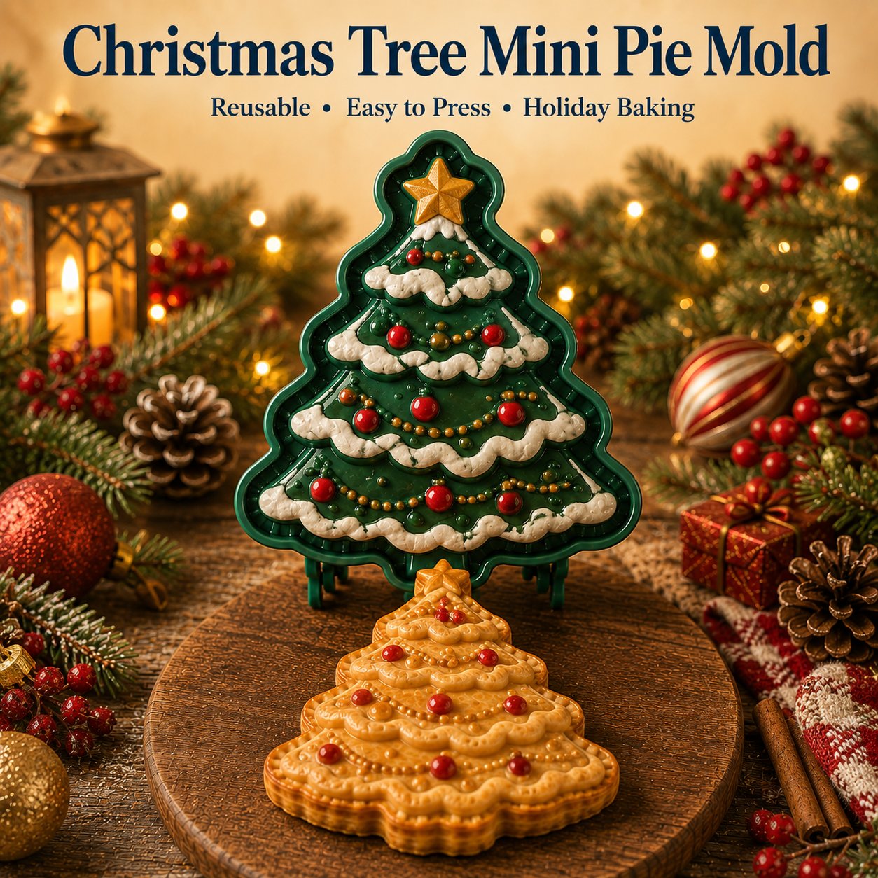 🎄 Mini Julekageforme – 8 Forskellige Designs 🎁