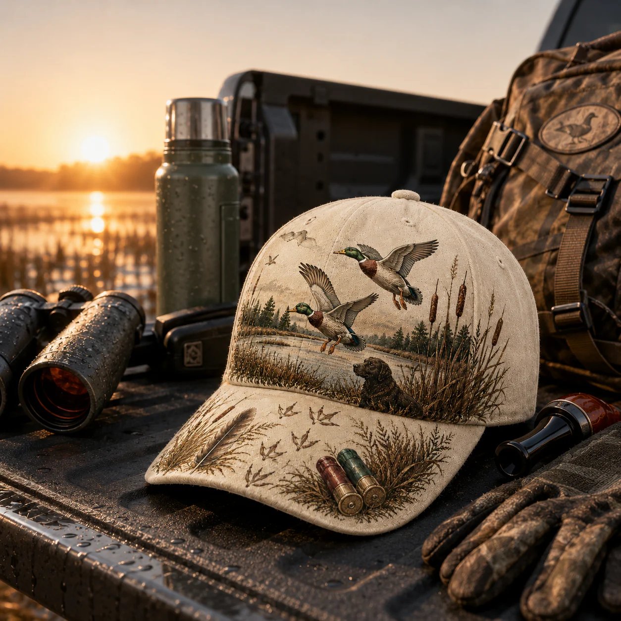 💥 SPECIELT TILBUD 50% RABAT -🦆 WILD & READY-HAT TIL ANDEJAGT - 100% BOMULD