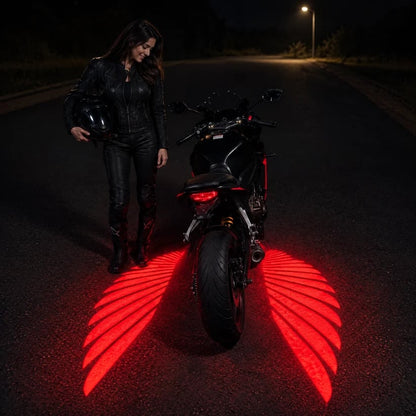 🏍️ LED-projektorlampe til motorcykler i form af englevinger