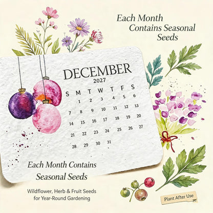 🌱Eco-Friendly Plantable "Timeless" Seed Calendar 2027 ✨ Plan•Plant•Grow•Enjoy