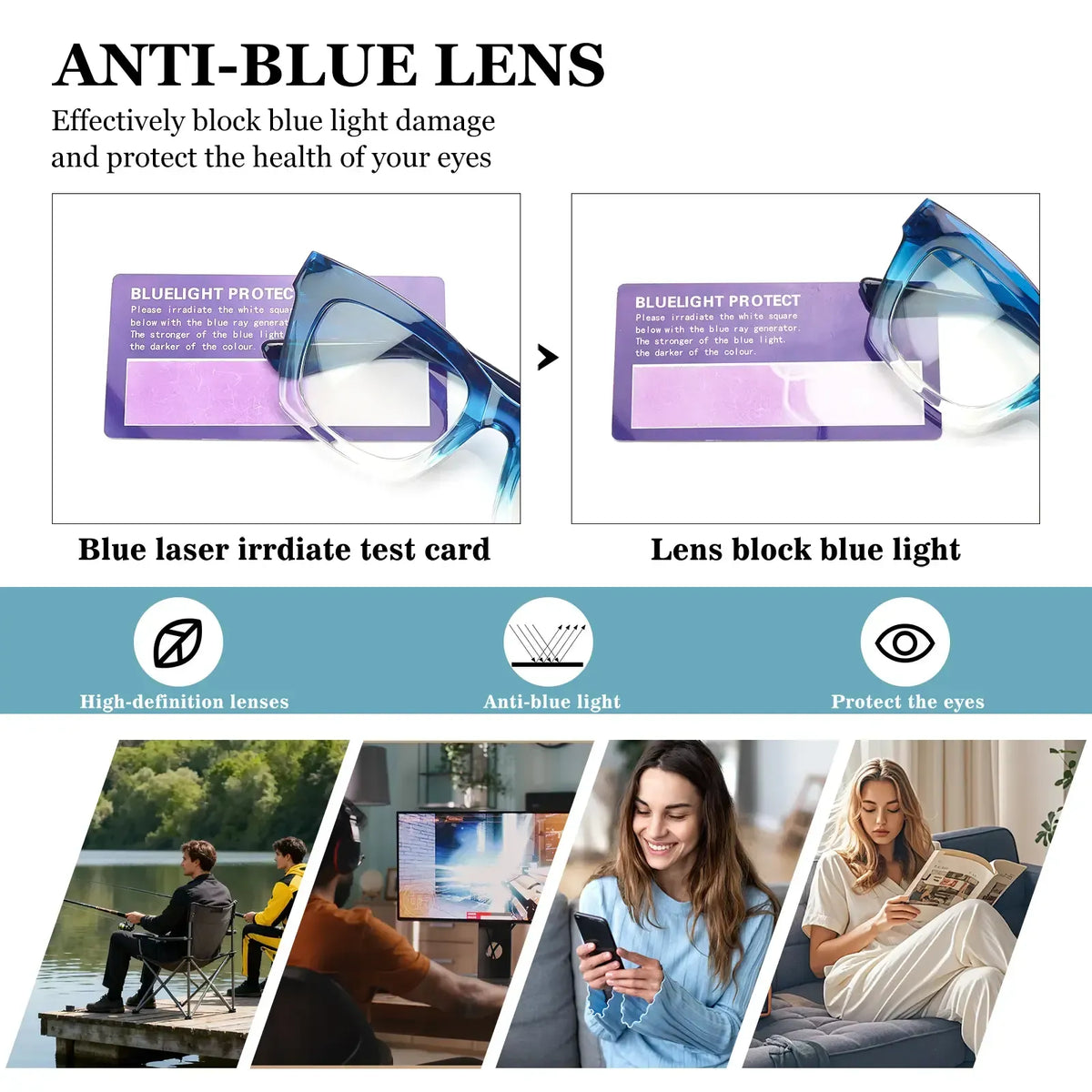 👓 Specialtilbud – Brillesæt med blålysfilter – 4 par unisex læsebriller