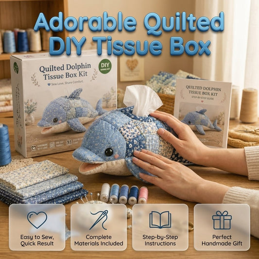 🧵 DIY Sykit til papirlommetørklædeholder med havdyr – Sjove dyr og havvenner! 🌟