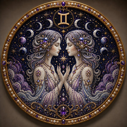 🔥 12 Stjernetegn Perlekunst-sæt ♈🌙