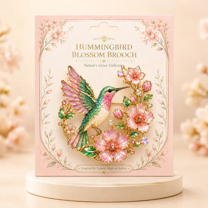 🌸 Limited Edition 2026 Kolibri Blomsterbroche – Elegant Blomster- og Fuglebroche, Smykkegave til Kvinder