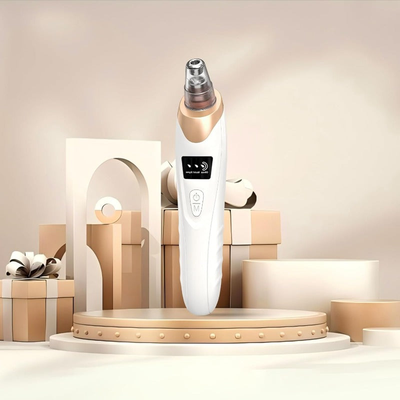 Rechargeable Pore Vacuum - 6-in-1 Blackhead Remover with Smart Display and Extraction Kit
