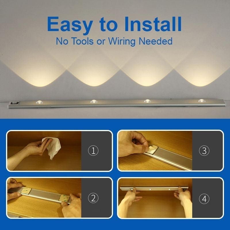 💡 LED-liiketunnistimen kaapin valo