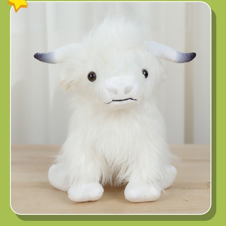 🐂🎁 Uusi joululahjalelu ❤️ Söpö sarjakuva-tyylinen Highland-lehmäpehmolelu
