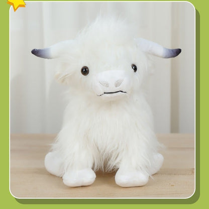 🐂🎁 Uusi joululahjalelu ❤️ Söpö sarjakuva-tyylinen Highland-lehmäpehmolelu