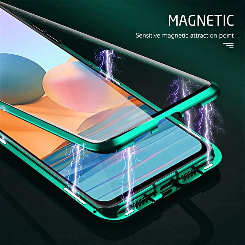 Kaksipuolinen magneettinen karkaistu lasi Phone Case