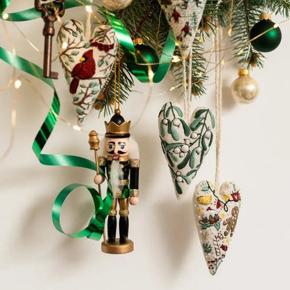 💖 DIY Sydämenmuotoinen Käsinompeltu Joulukoriste/Koristepaketti