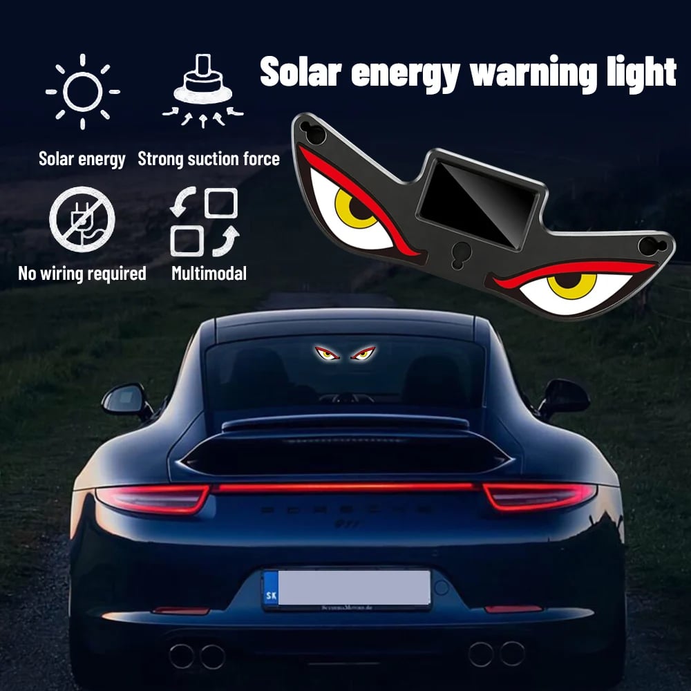 Giv din bil karakter: Solar Demon Eye – Det ultimative trådløse LED-look 😈✨