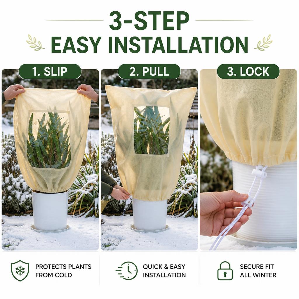 👀 Planteovertræk med Inspektionsvindue — Beskyt Dine Dyrebare Planter mod Vinterfrosten ❄️🛡️