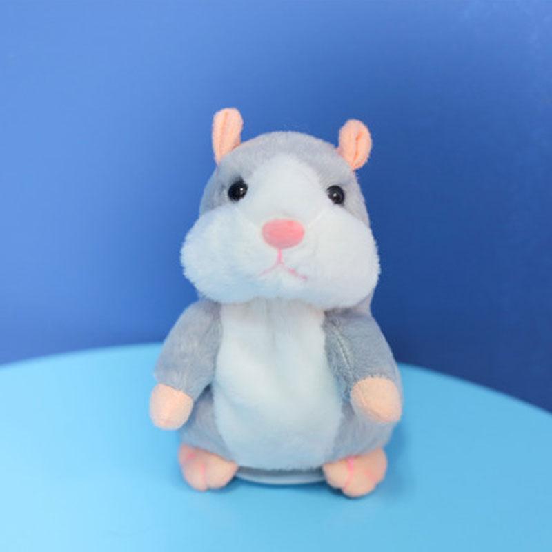 🐹 Talende hamster-kæledyr – gentager lyd & bevæger sig! 3 farver + juleversion (15 cm) ✨🎄