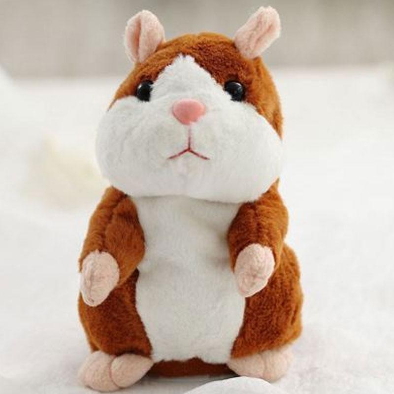 🐹 Talende hamster-kæledyr – gentager lyd & bevæger sig! 3 farver + juleversion (15 cm) ✨🎄