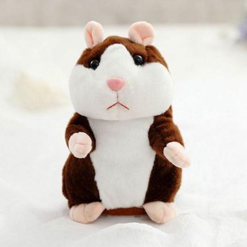 🐹 Talende hamster-kæledyr – gentager lyd & bevæger sig! 3 farver + juleversion (15 cm) ✨🎄